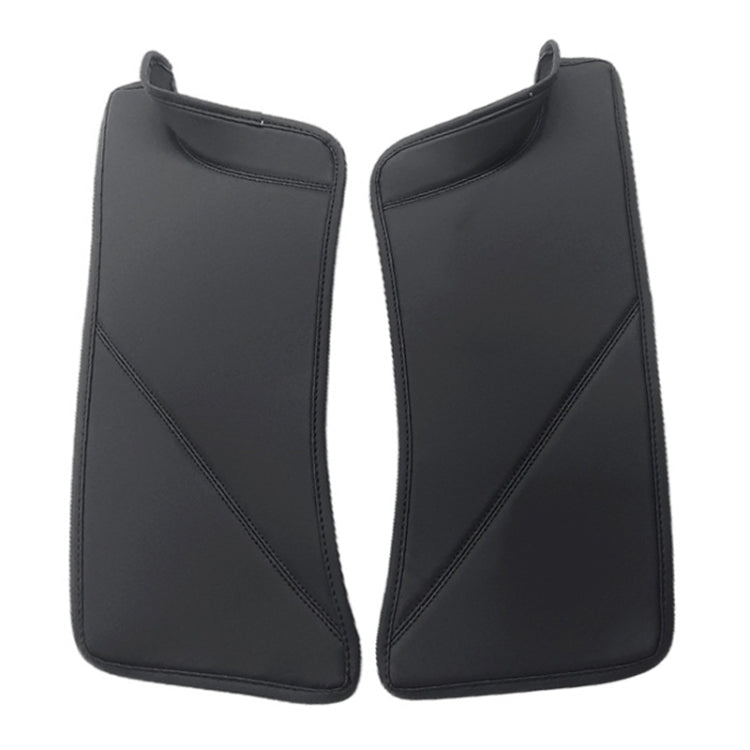 For Tesla Model Y Rear Door Built-In Sill Strip Rear Seats Anti-Kick Leather Protective Pad(Black) by buy2fix