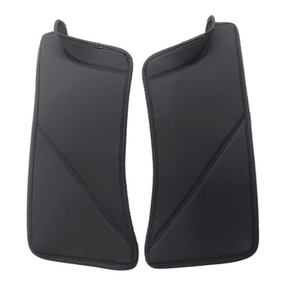 For Tesla Model Y Rear Door Built-In Sill Strip Rear Seats Anti-Kick Leather Protective Pad(Black) by buy2fix