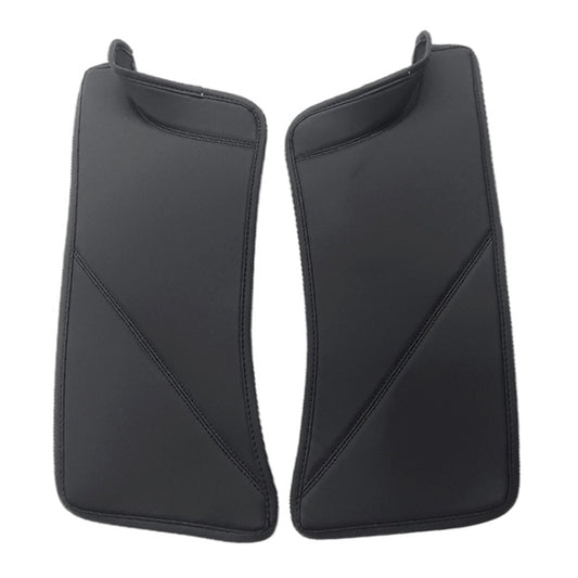For Tesla Model Y Rear Door Built-In Sill Strip Rear Seats Anti-Kick Leather Protective Pad(Black) by buy2fix