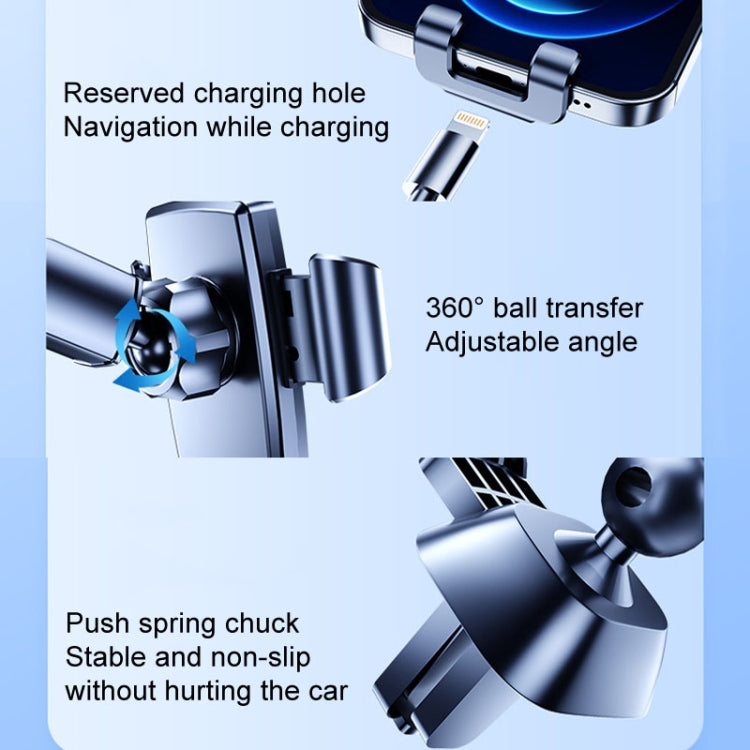SHUNWEI SD-1132B Car Phone Suction Cup + Air Vent Holder Gravity Sensing Support Bracket(Blue) - Universal Car Holders by SHUNWEI | Online Shopping UK | buy2fix
