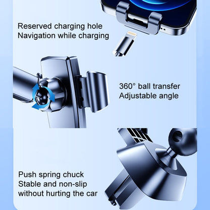 SHUNWEI SD-1132B Car Phone Suction Cup + Air Vent Holder Gravity Sensing Support Bracket(Blue) - Universal Car Holders by SHUNWEI | Online Shopping UK | buy2fix