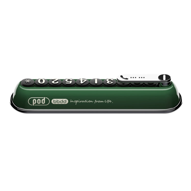Bbdd Pod Temporary License Card Hidden Retro Parking Plate(Green) - Parking Card by bbdd | Online Shopping UK | buy2fix