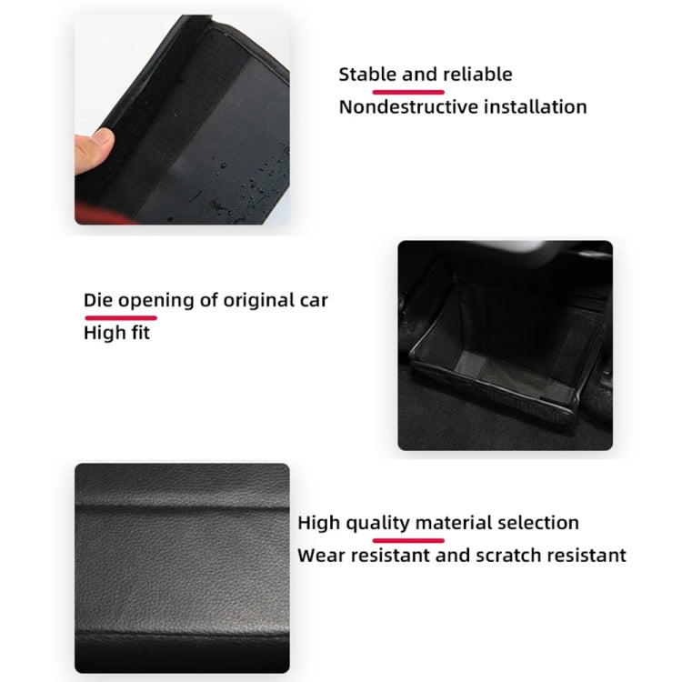 For Tesla Model Y PU Leather Car Interior Storage Glove Box Modification Accessories, Style: Air Outlet Model by buy2fix