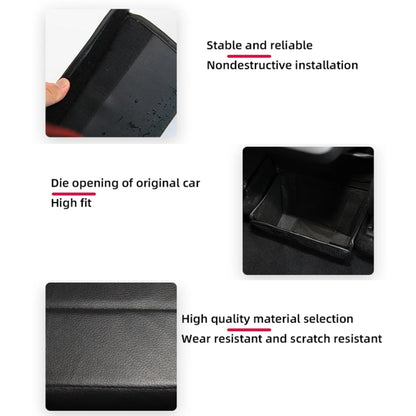 For Tesla Model Y PU Leather Car Interior Storage Glove Box Modification Accessories, Style: Air Outlet Model by buy2fix