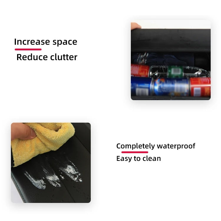 For Tesla Model Y PU Leather Car Interior Storage Glove Box Modification Accessories, Style: Seat Model by buy2fix