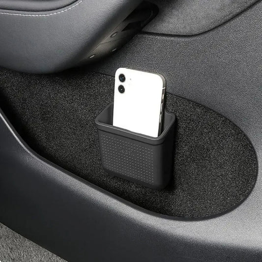 For Tesla Model 3Y Adhesive Sticker Installation Car Silicone Storage Bo(Black) by buy2fix