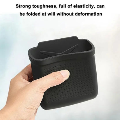 For Tesla Model 3Y Adhesive Sticker Installation Car Silicone Storage Bo(Black) by buy2fix