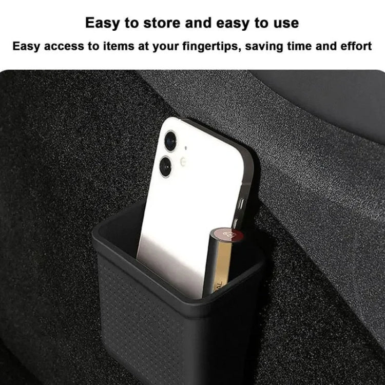 For Tesla Model 3Y Adhesive Sticker Installation Car Silicone Storage Bo(Black) by buy2fix