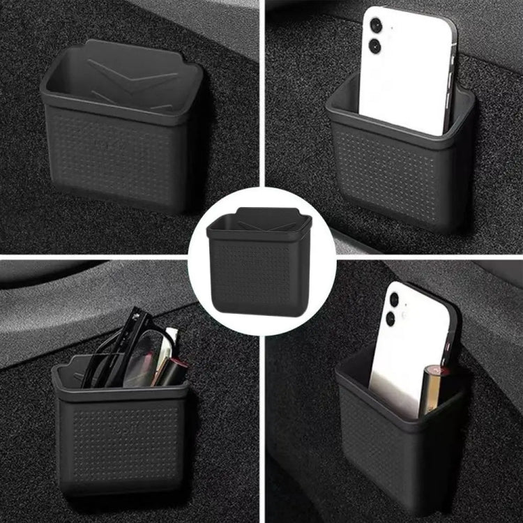 For Tesla Model 3Y Adhesive Sticker Installation Car Silicone Storage Bo(Black) by buy2fix