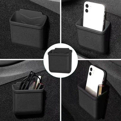 For Tesla Model 3Y Adhesive Sticker Installation Car Silicone Storage Bo(Black) by buy2fix
