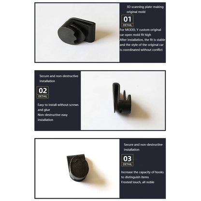For Tesla Model Y Front Trunk Storage Hook Car Storage Hook Modification Accessories(Black) by buy2fix