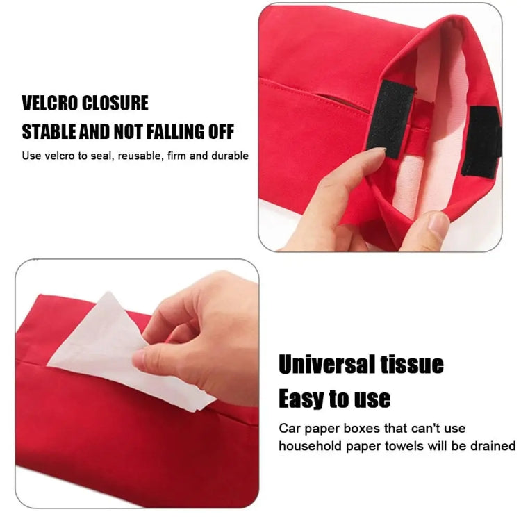For Tesla Model 3 / Y Car Seat Central Control Screen Tissue Box Tissue Storage Bags, Color: Red by buy2fix