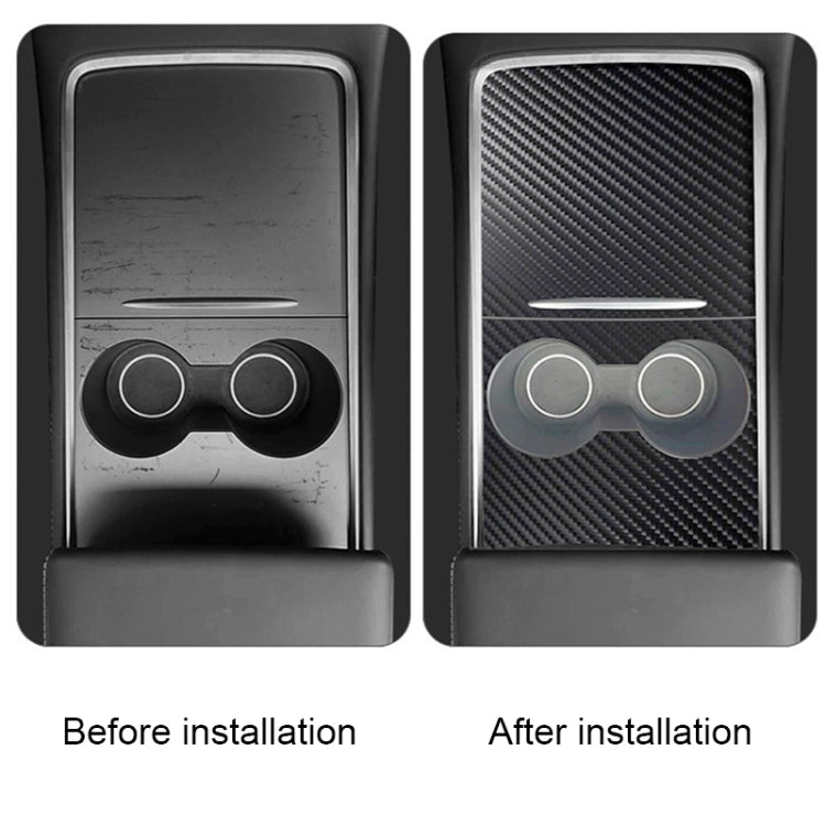 For Tesla Model 3 / Y Carbon Fiber Center Panel Protective Film Anti-Scratch Car Interior(Matte) by buy2fix