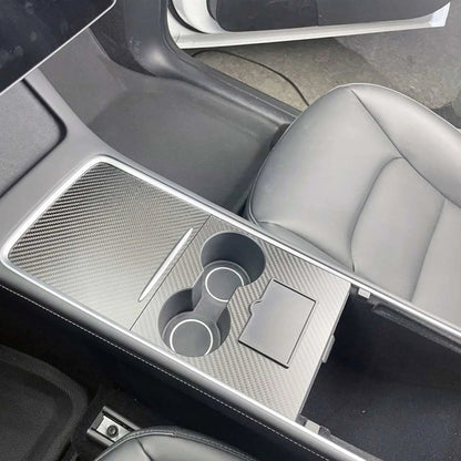 For Tesla Model 3 / Y Carbon Fiber Center Panel Protective Film Anti-Scratch Car Interior(Matte) by buy2fix
