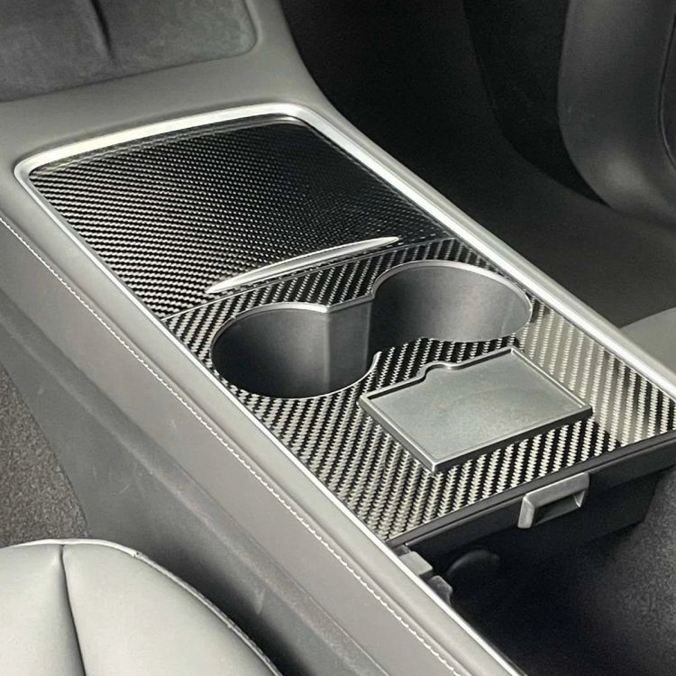 For Tesla Model 3 / Y Carbon Fiber Center Panel Protective Film Anti-Scratch Car Interior(Matte) by buy2fix