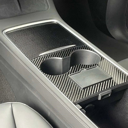 For Tesla Model 3 / Y Carbon Fiber Center Panel Protective Film Anti-Scratch Car Interior(Matte) by buy2fix