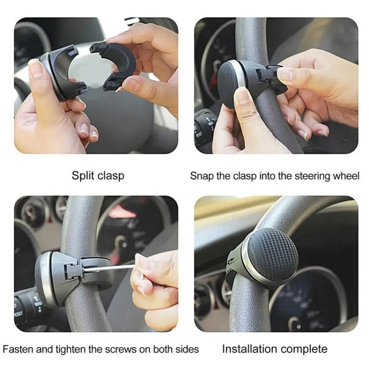 DM-123 Car Steering Wheel Auxiliary Bearing Universal Turning To Help Saving Effort To Turn To Help Ball(Black) by buy2fix