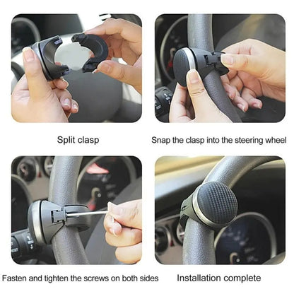 DM-123 Car Steering Wheel Auxiliary Bearing Universal Turning To Help Saving Effort To Turn To Help Ball(Black) by buy2fix