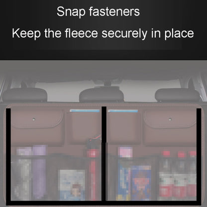 Car Trunk Leather Storage Bag Large Capacity Rear Seat Back Pouch, Style: Leather(Beige) by buy2fix