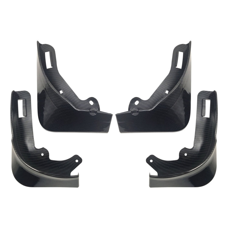 For Tesla Model Y Car Punch-Free Front And Rear Wheel Soft Rubber Mudguards, Style: Carbon Fiber - Mudguards by buy2fix | Online Shopping UK | buy2fix