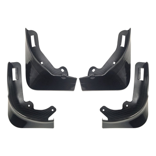 For Tesla Model Y Car Punch-Free Front And Rear Wheel Soft Rubber Mudguards, Style: Carbon Fiber - Mudguards by buy2fix | Online Shopping UK | buy2fix