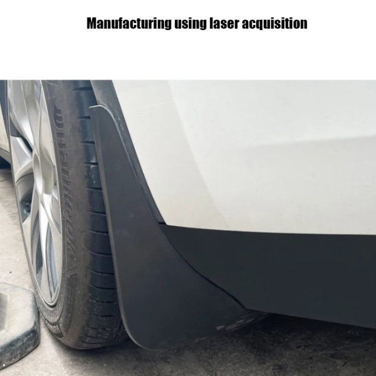 For Tesla Model Y Car Punch-Free Front And Rear Wheel Soft Rubber Mudguards, Style: Matte Black - Mudguards by buy2fix | Online Shopping UK | buy2fix