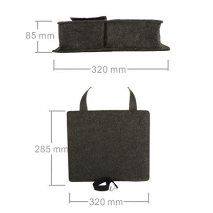 Felt Car Storage Bag Car Back Seat Hanging Organizer Bag(Light Gray) by buy2fix