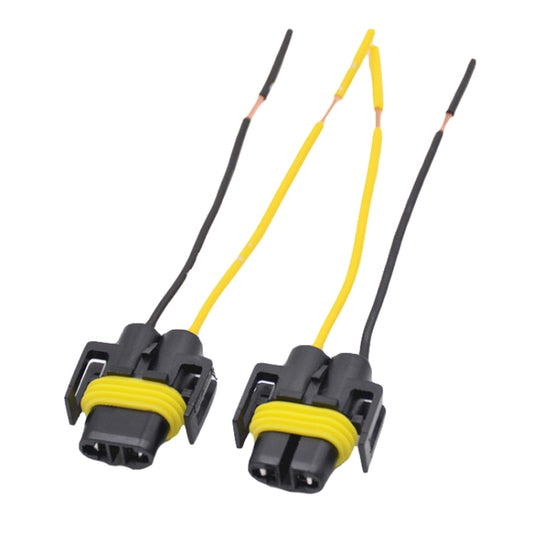 1pair For H11 / H8 / 881 Car Headlight Socket Light Holder Plug With Cable - Wires by buy2fix | Online Shopping UK | buy2fix