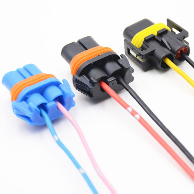 1pair For H11 / H8 / 881 Car Headlight Socket Light Holder Plug With Cable - Wires by buy2fix | Online Shopping UK | buy2fix