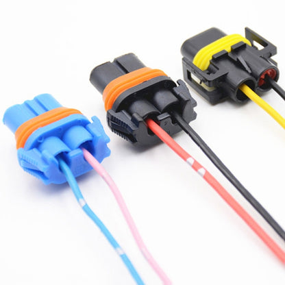 1pair For H11 / H8 / 881 Car Headlight Socket Light Holder Plug With Cable - Wires by buy2fix | Online Shopping UK | buy2fix