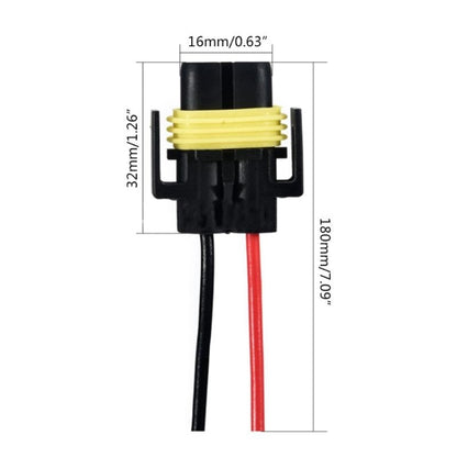 1pair For 9006 Car Headlight Socket Light Holder Plug With Cable - Wires by buy2fix | Online Shopping UK | buy2fix