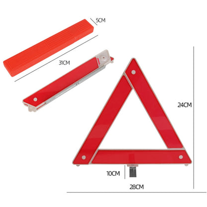28 x 24cm Car Storage Foldable Tripod Warning Plaque Car Emergency Warning Sign - Reflective Material by buy2fix | Online Shopping UK | buy2fix