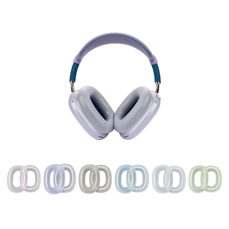 For AirPods Max Headphones Ear Cap Cover Replacement Part(Transparent Purple) - Earmuff & Pad by buy2fix | Online Shopping UK | buy2fix