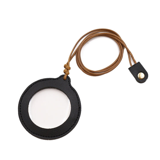 3X Adjustable Hanging Magnifier Portable Elderly Magnifying Glass with Leather Case(Black) - Others by buy2fix | Online Shopping UK | buy2fix