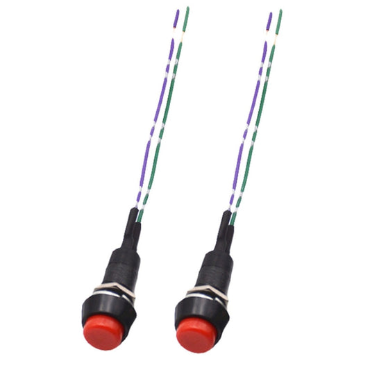 2pcs Car Modification Horn Switch Universal Button Modification Small Switch(Red Button) - Car Switches by buy2fix | Online Shopping UK | buy2fix