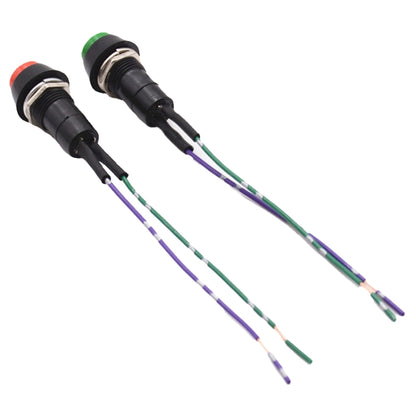 2pcs Car Modification Horn Switch Universal Button Modification Small Switch(Green Button) - Car Switches by buy2fix | Online Shopping UK | buy2fix