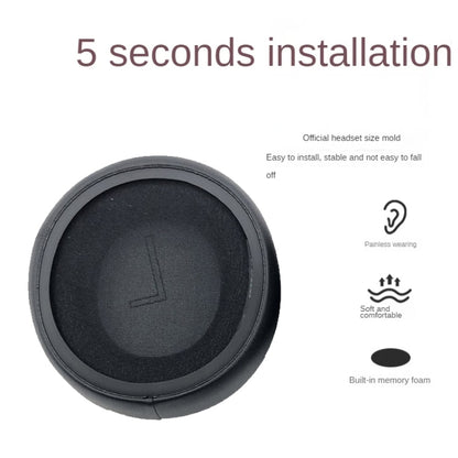 1pair For Microsoft Xbox Series Headphones Leather Foam Cover Earmuffs(Black) - Earmuff & Pad by buy2fix | Online Shopping UK | buy2fix