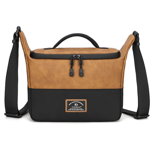PU Leather Shoulder Crossbody Photography Bag SLR Camera Bag Lens Storage Bag(Brown) by buy2fix
