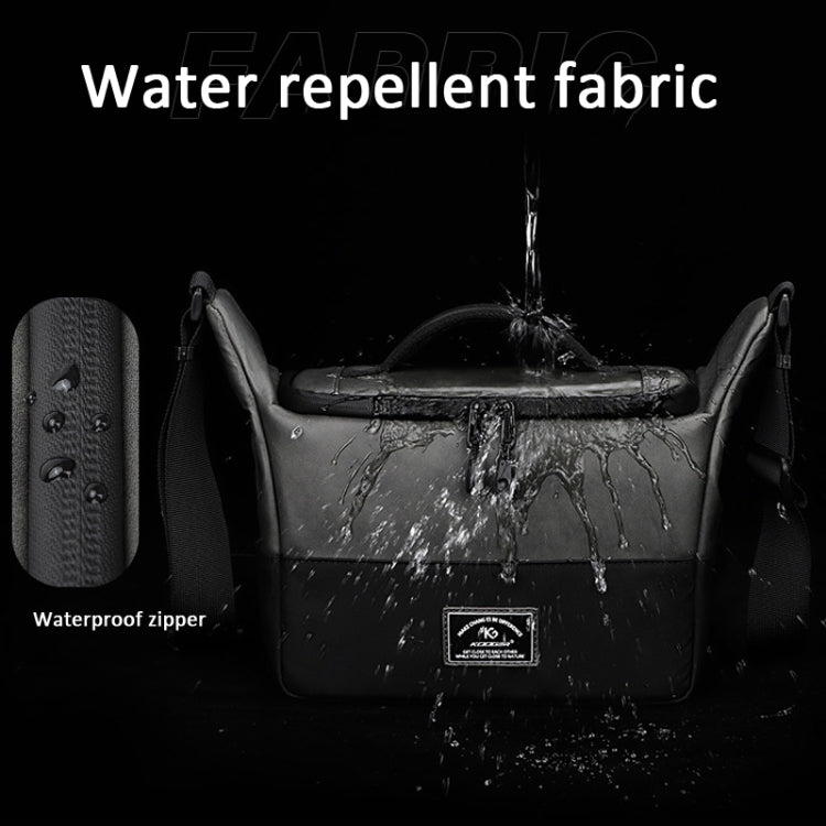 PU Leather Shoulder Crossbody Photography Bag SLR Camera Bag Lens Storage Bag(Blue) by buy2fix