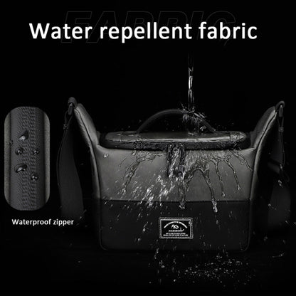 PU Leather Shoulder Crossbody Photography Bag SLR Camera Bag Lens Storage Bag(Blue) by buy2fix