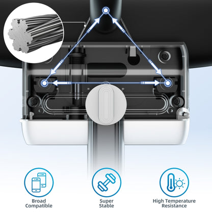 Car Rearview Mirror Phone Holder 360 Degree Rotation Smartphones Stand(Black) by buy2fix