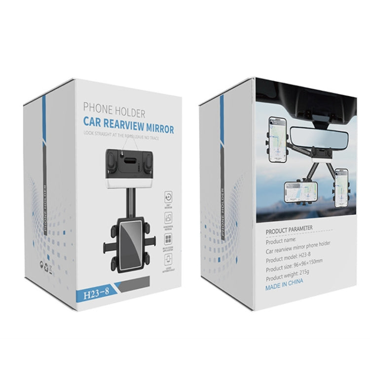 Car Rearview Mirror Phone Holder 360 Degree Rotation Smartphones Stand(Black) by buy2fix