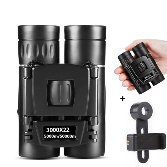 3000 x 22 With Phone Clip HD Powerful Folding Binoculars for Hunting Outdoor Camping - Binoculars by buy2fix | Online Shopping UK | buy2fix