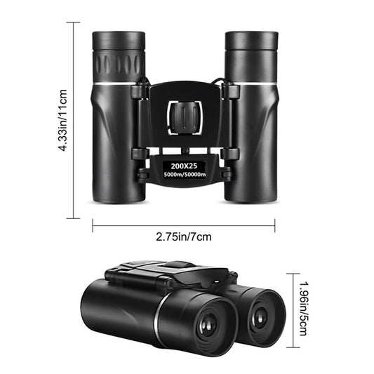 200 x 25 Standard HD Powerful Folding Binoculars for Hunting Outdoor Camping by buy2fix