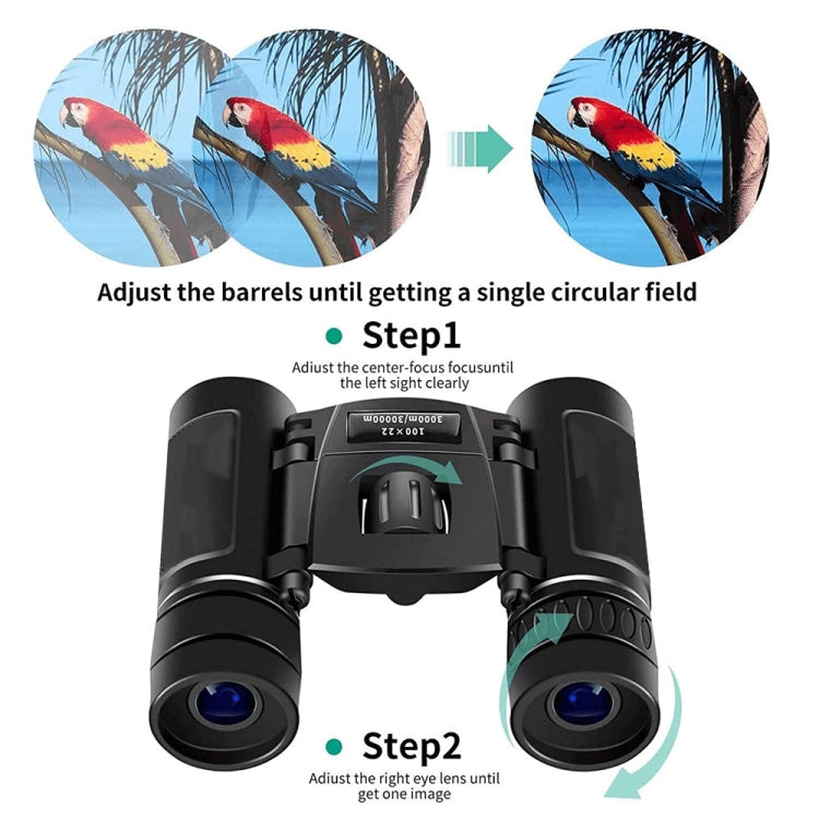 3000 x 22 With Phone Clip HD Powerful Folding Binoculars for Hunting Outdoor Camping by buy2fix