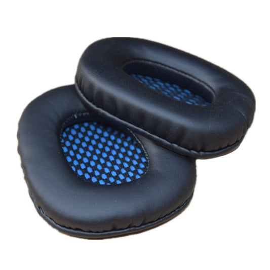 2pcs For Sades SA-901/922/708/906i Sponge Headset Cover Leather Earmuffs(Blue Mesh Model) - Earmuff & Pad by buy2fix | Online Shopping UK | buy2fix