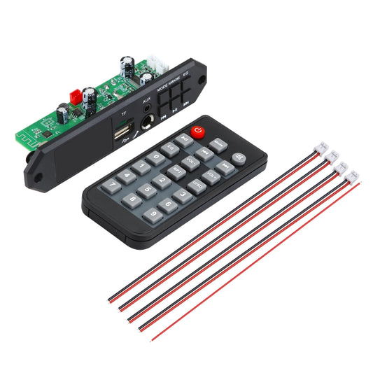 80W 12V Bluetooth MP3 Decoder Board With Power Amplifier Color Screen Call Recording, Model: Silicone Remote Control - Car MP3 & MP4 & MP5 by buy2fix | Online Shopping UK | buy2fix