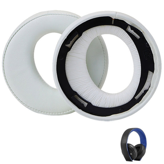 For Sony CECHYA-0083 White PU 2pcs Headphone Sponge Cover Earmuffs Headset Case - Earmuff & Pad by buy2fix | Online Shopping UK | buy2fix