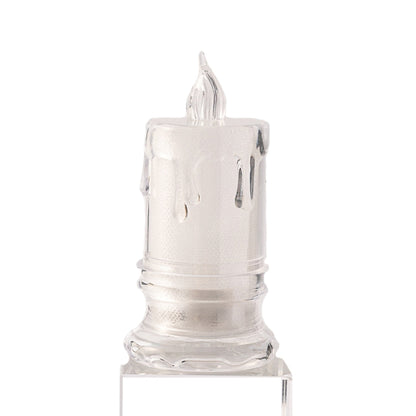 4.7x9.5cm With Base LED Transparent Glowing Candle Lights Simulation Electronic Candle - Holiday Lights by buy2fix | Online Shopping UK | buy2fix