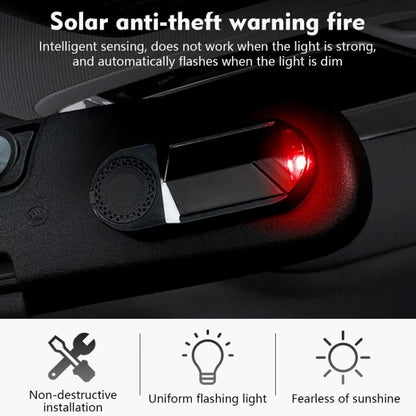 Car Solar Anti-Theft Alarm LED Warning Light With Aromatherapy(Red Light) - Warning Lights by buy2fix | Online Shopping UK | buy2fix
